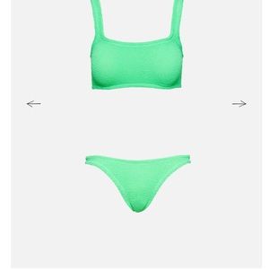 NWT Hunza G Xandra 2 piece bikini in Lime ONE SIZE
